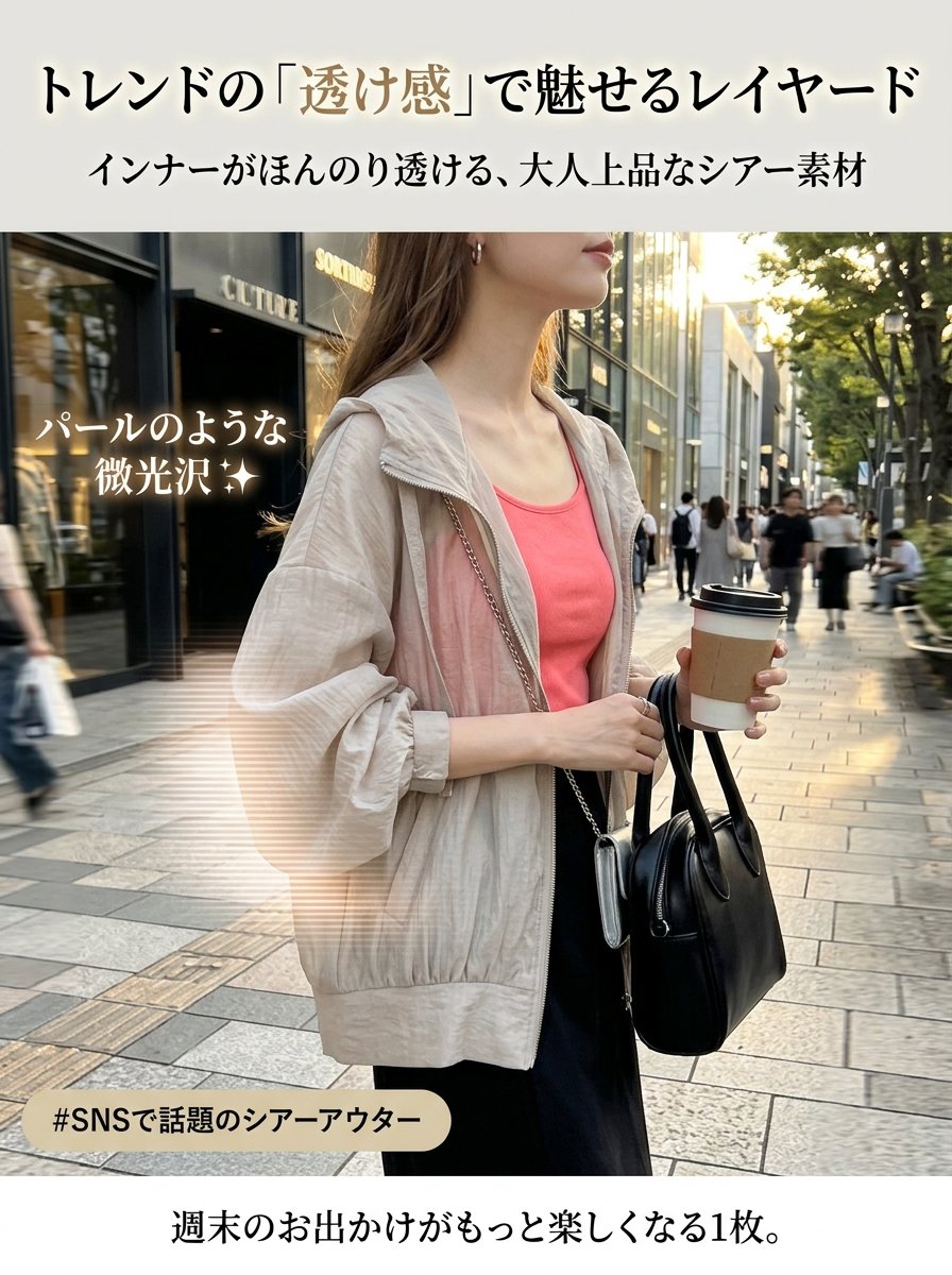携帯型軽量UVカットパーカー