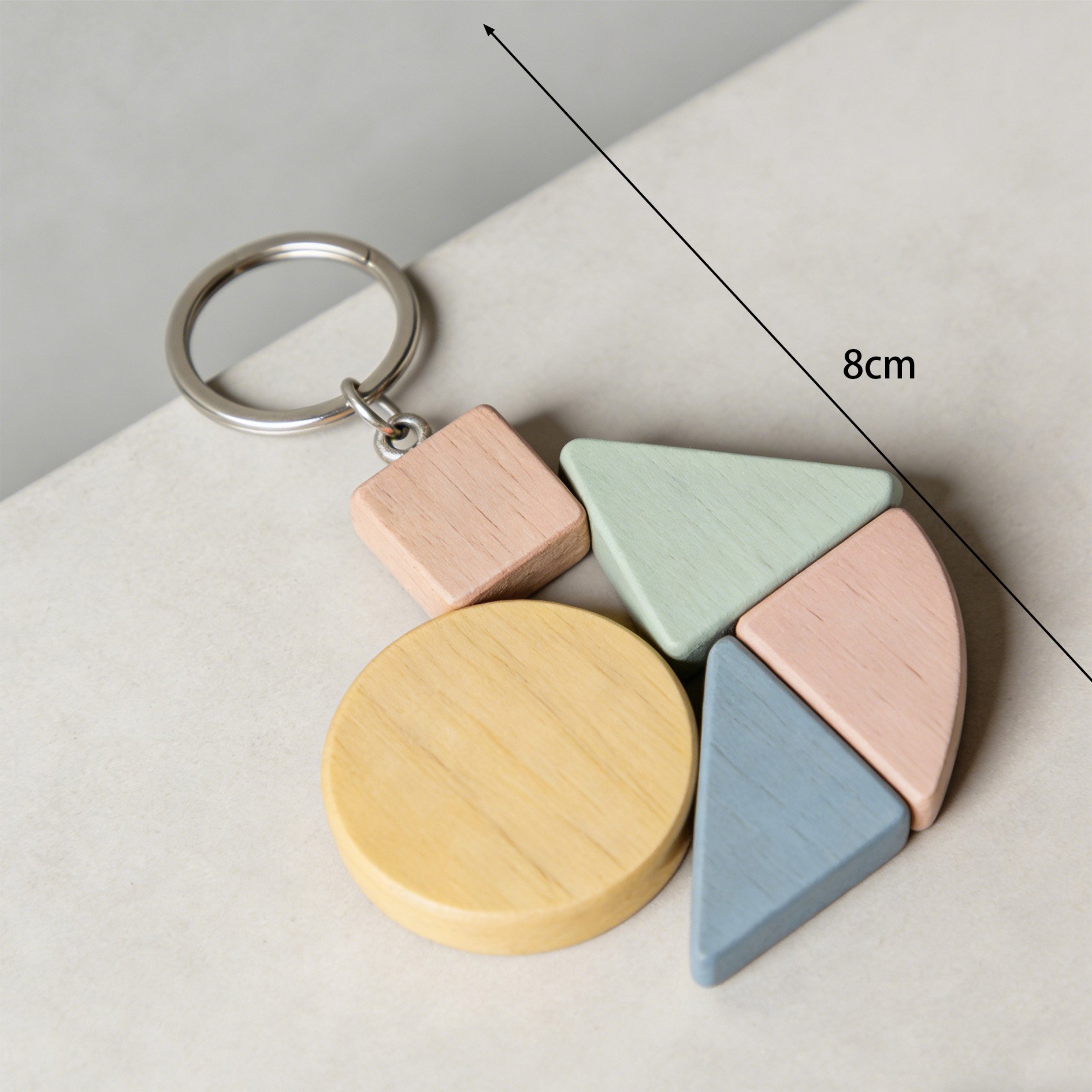 Close-up of strong magnets on keychains