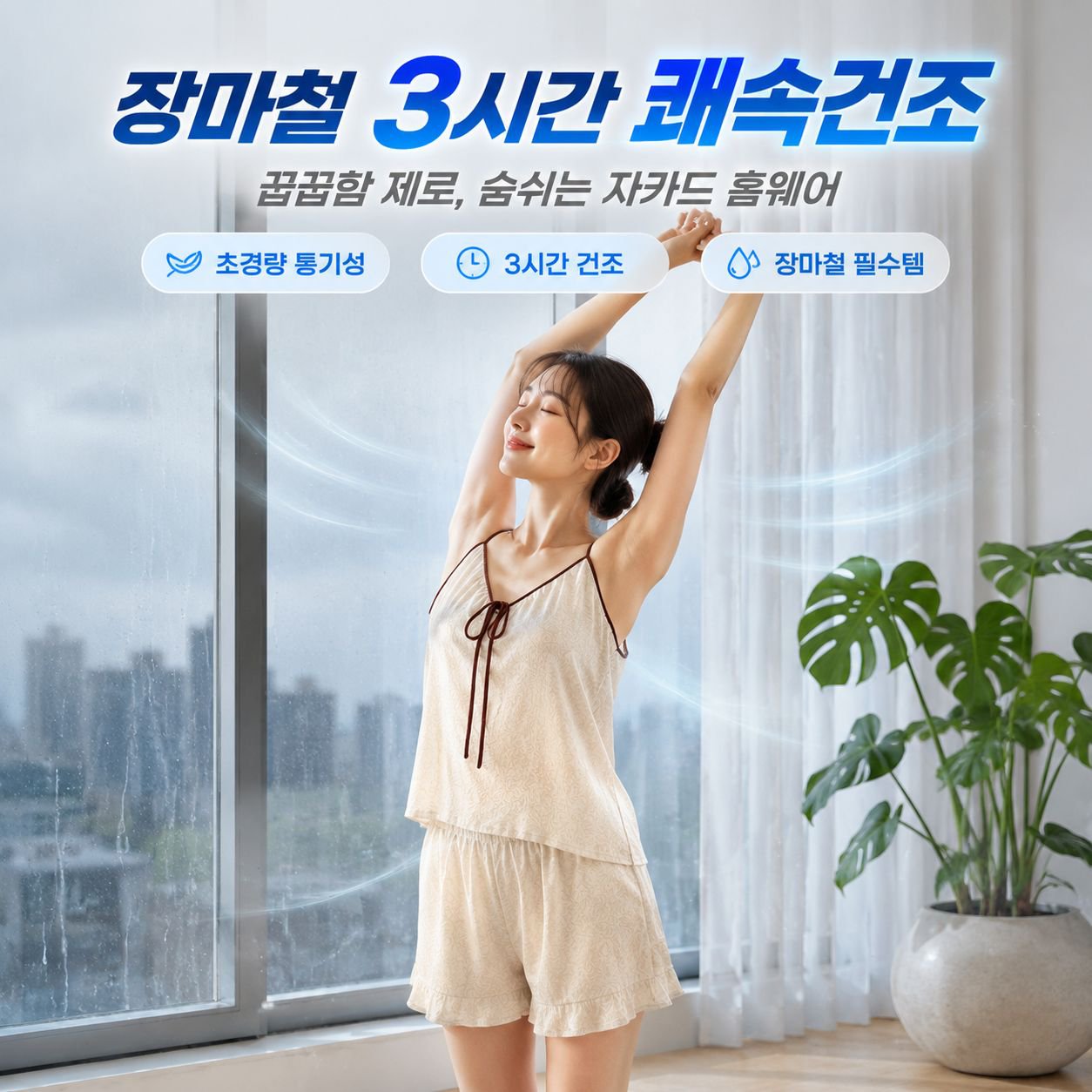 여성용 여름 신중국풍 얇은 패드 브라 스트랩 홈웨어 세트
