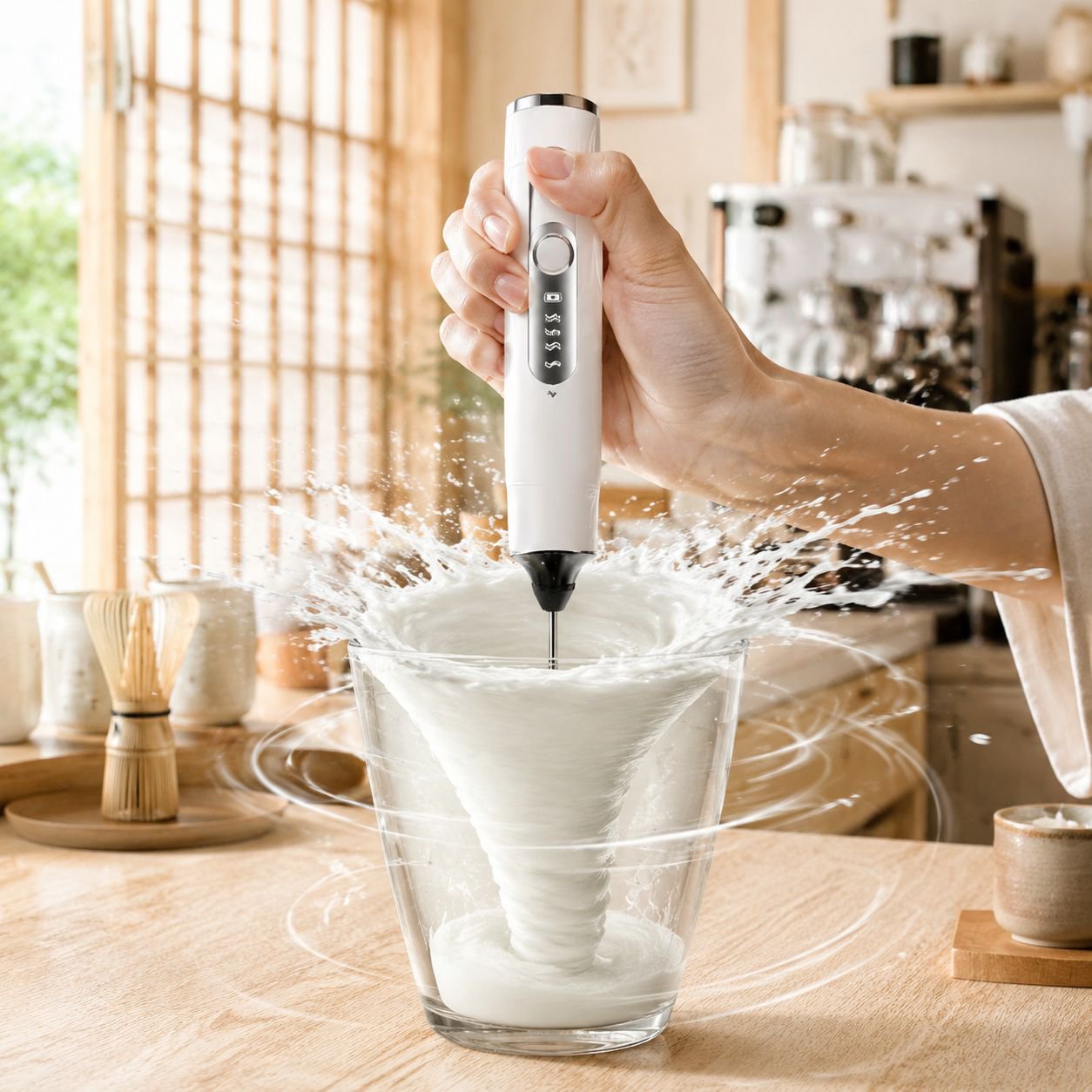 コードレスで使える便利な泡立て器