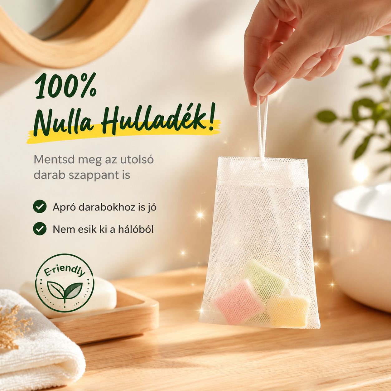 Habképző háló arctisztítóhoz