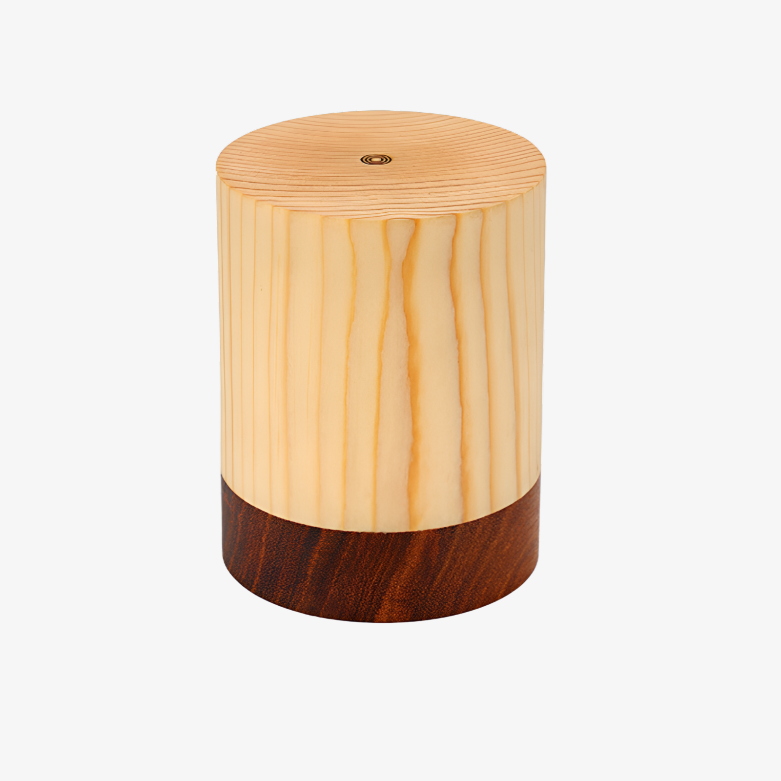 天然木製LEDナイトライトの温かみある照明