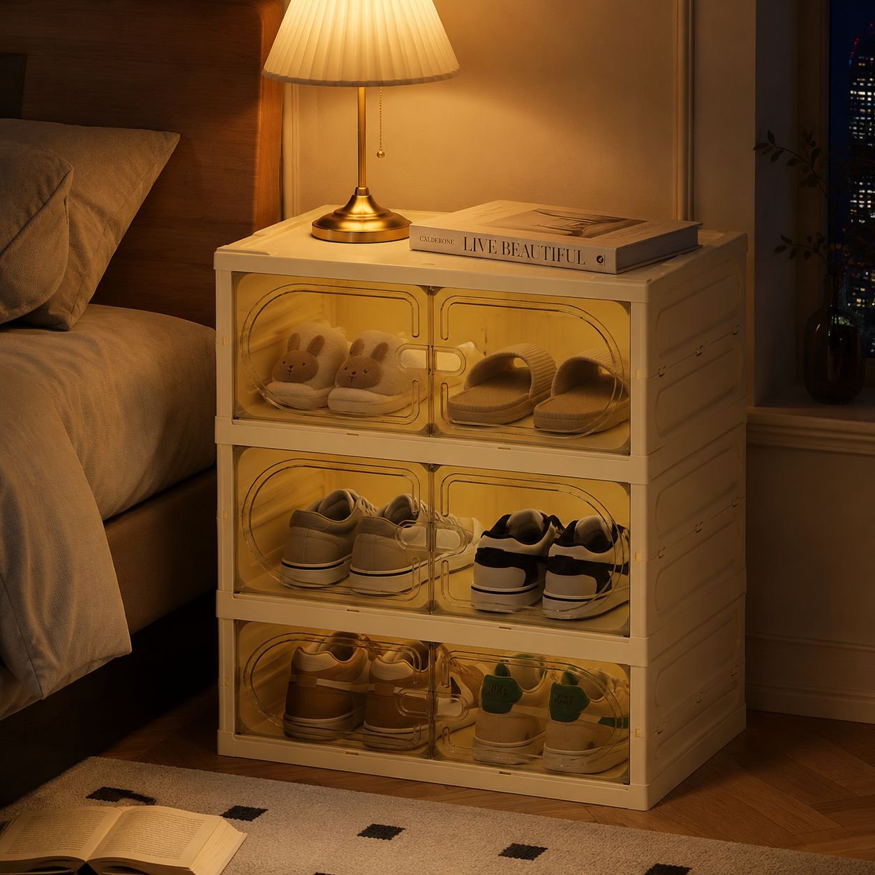 Eleganter Schuhschrank mit minimalistischer Optik