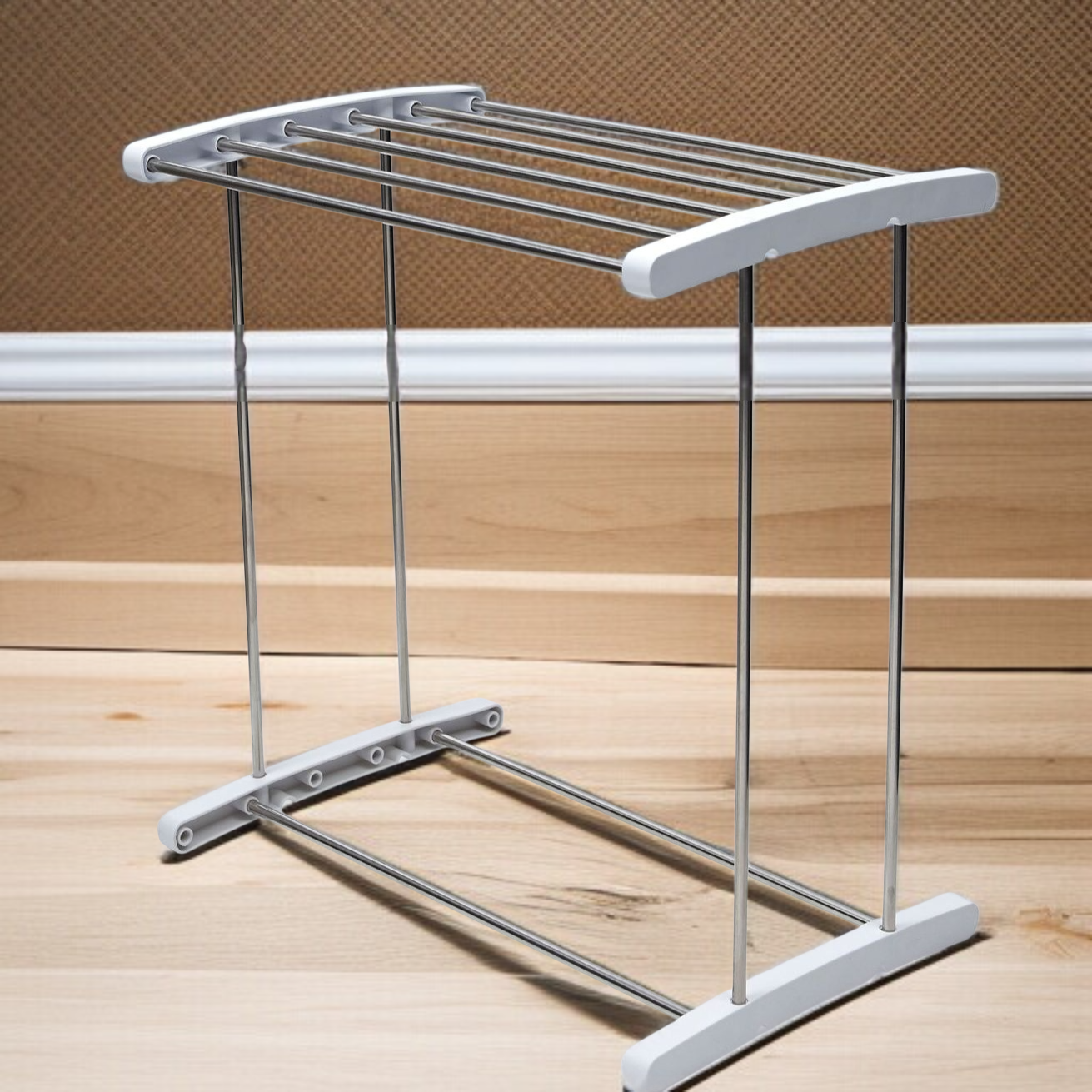 스테인리스 1단 옷 건조대 전체 모습