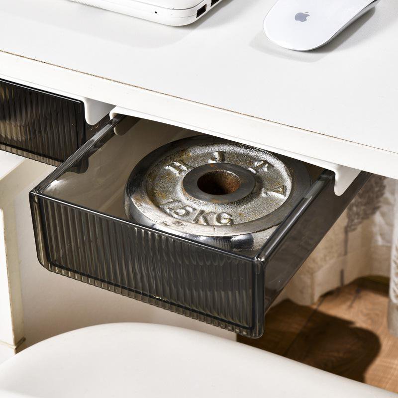 Punch-free drawer storage box under the desk hidden pen holder office sundries storage box student d
