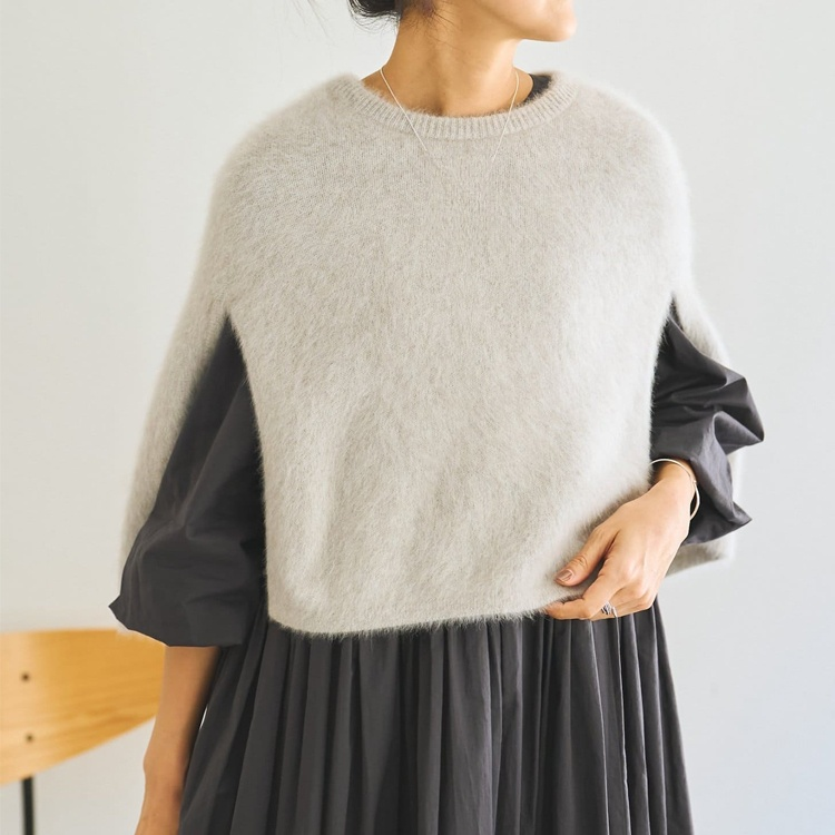 新しいクルーネックショール