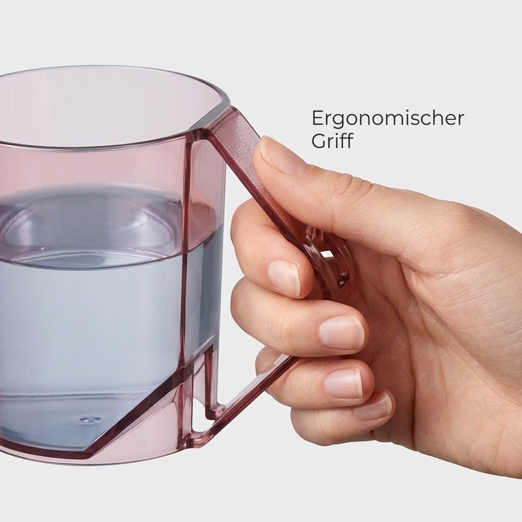 Umgedrehter Zahnbürsten- und Mundwasserbecher für den Heimgebrauch