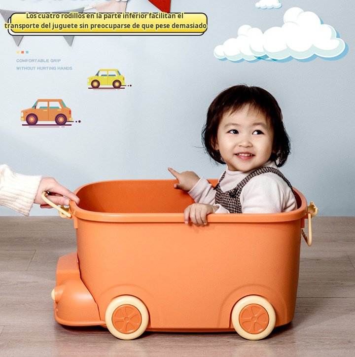 Caja de almacenamiento de juguetes con forma de tren para el hogar, diseño adorable