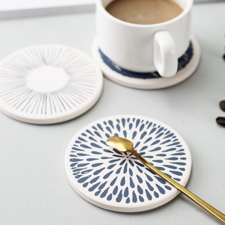 Diatomaceous earth coasters