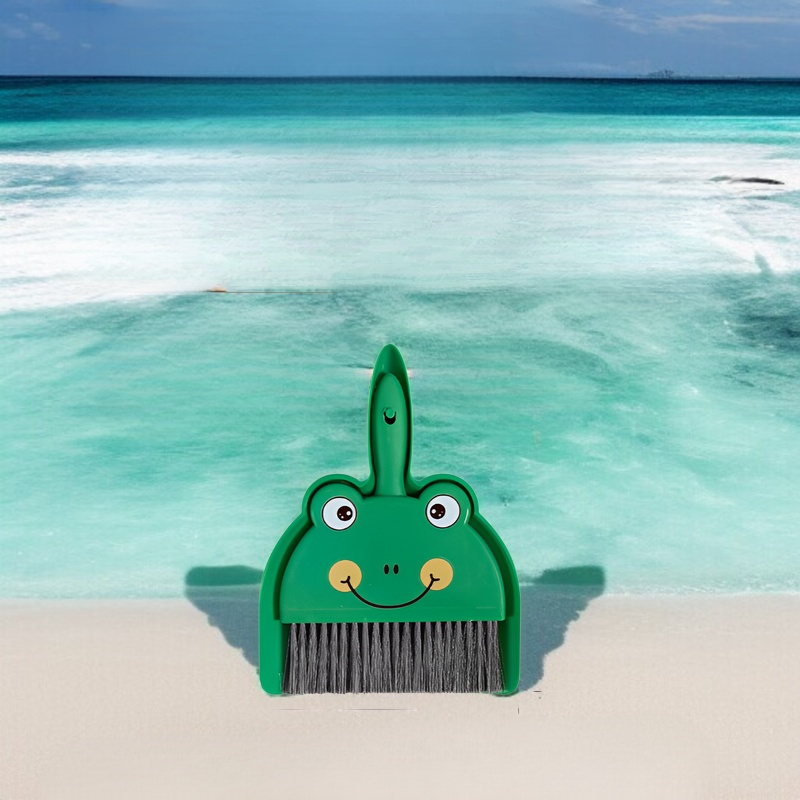 漫画デザインのデスクトップミニほうきセット全体画像