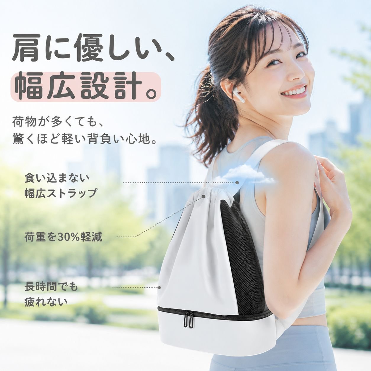 フィットネス乾湿分離防水スポーツバッグ
