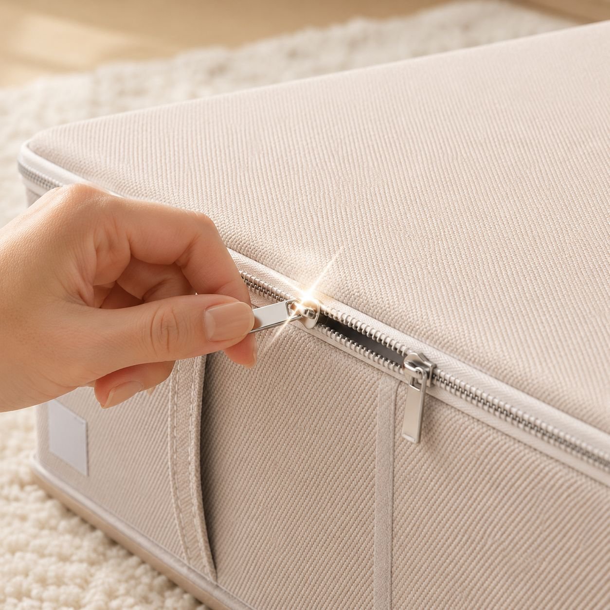 Jacket storage box for closet and under-bed use