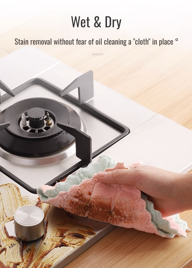 Durable lint-free dish cloth for washing dishes