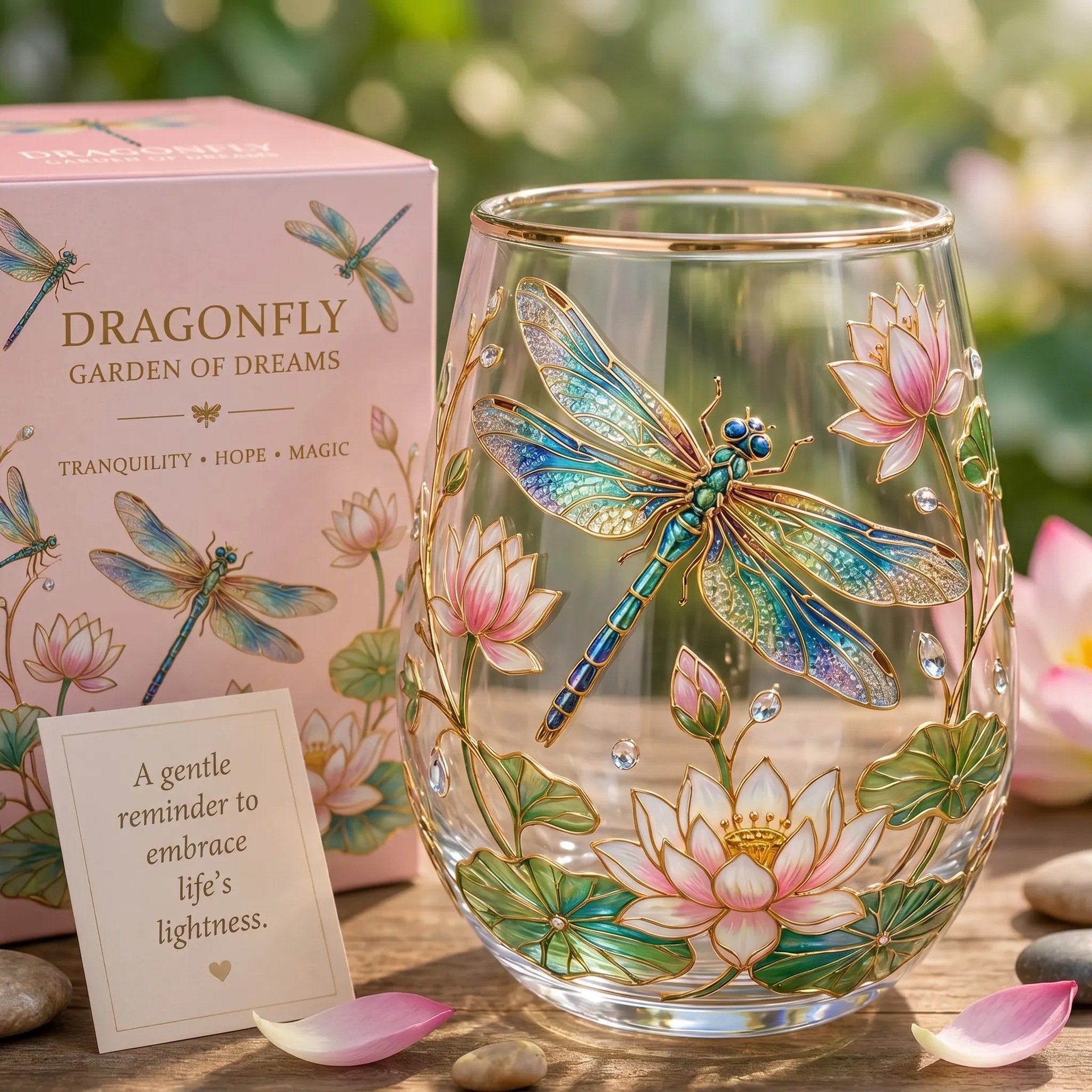 Handcrafted Enamel Glass Teacup with Floral Design