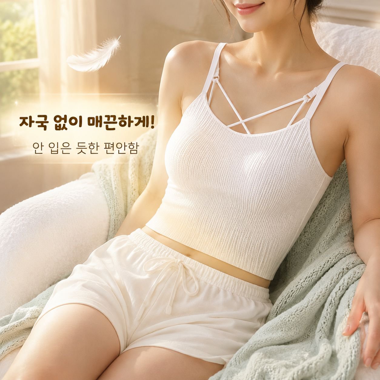 여성용 여름 스트라이프 슬림 캐미솔, 이너와 아우터 겸용, 심리스 디자인