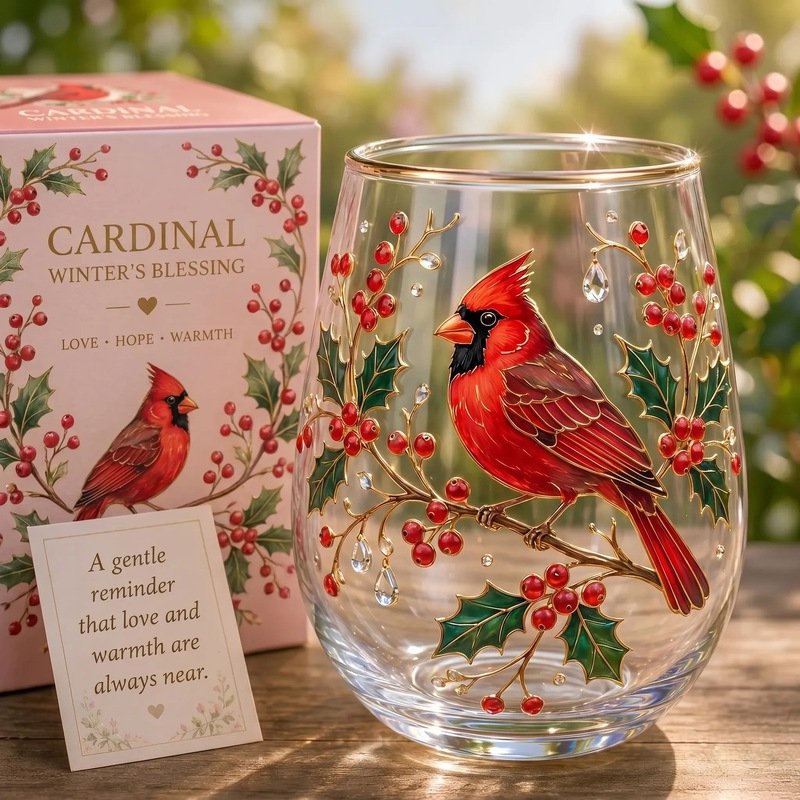 Handcrafted Enamel Glass Teacup Decorative Ornament