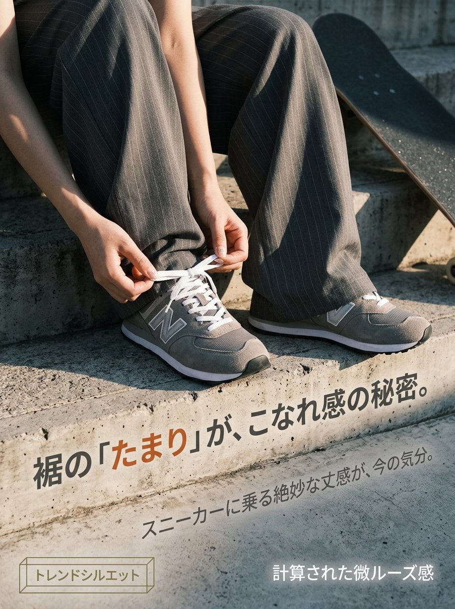 クラシックで知的な印象を与えるストライプ柄のメンズスラックス