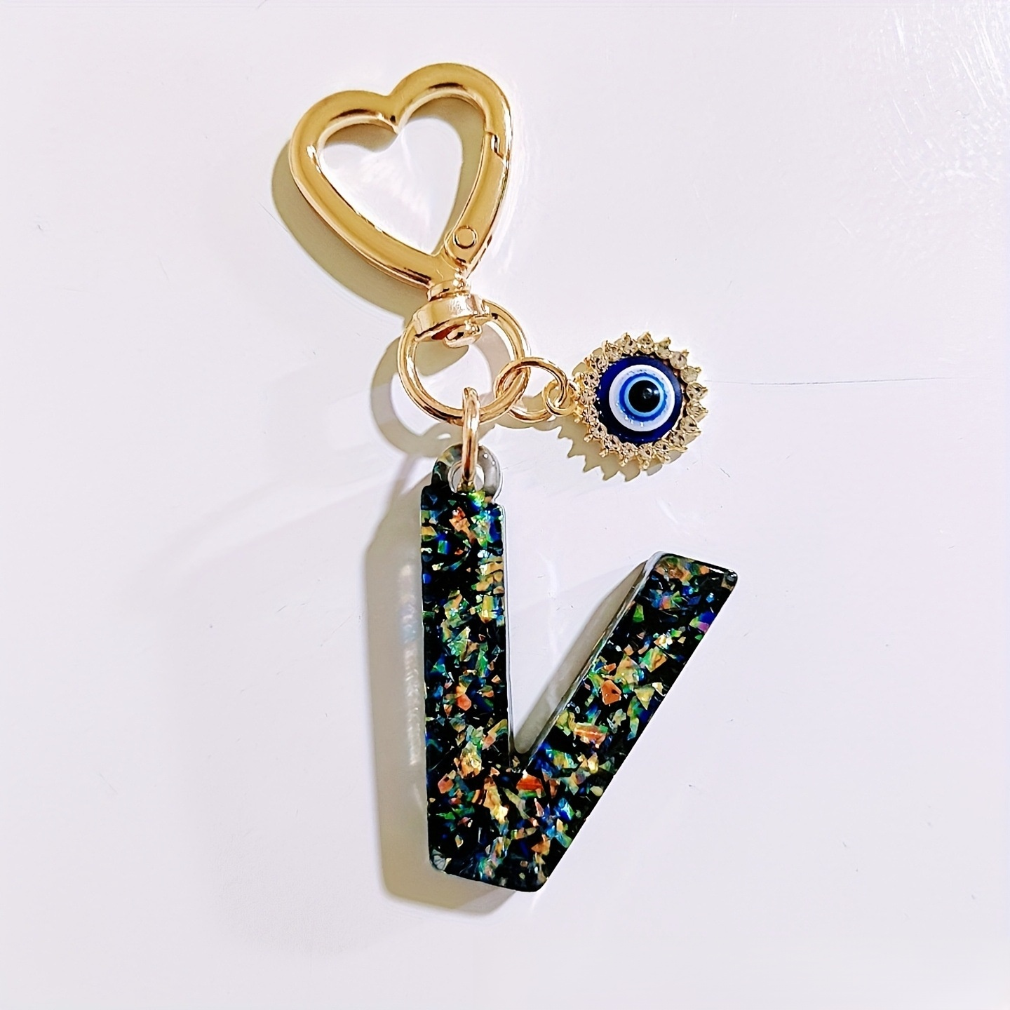 Porte-clés lettre femme, accessoire de mode créatif, décoration de clé porte-bonheur