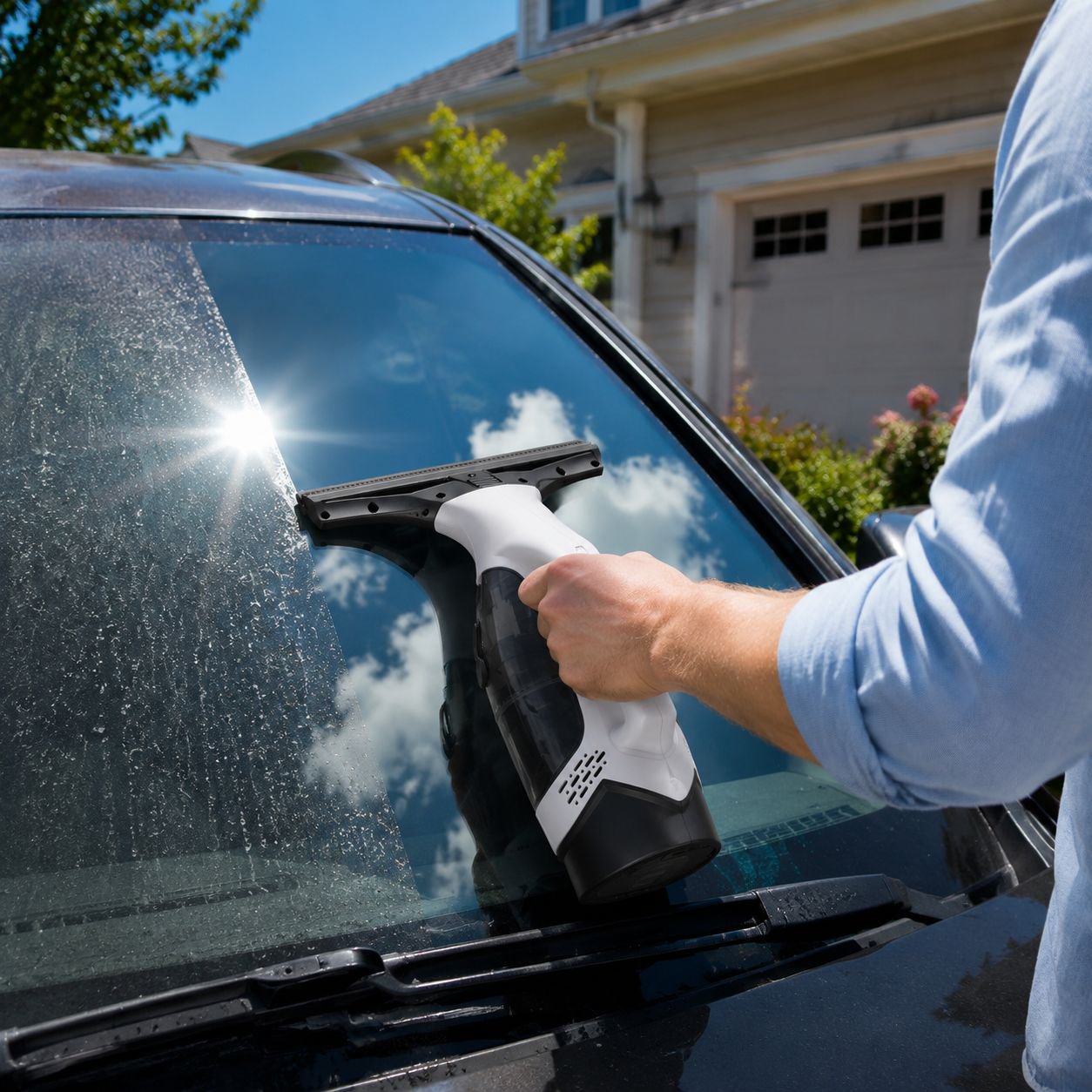 Compact window cleaning tool for car and office