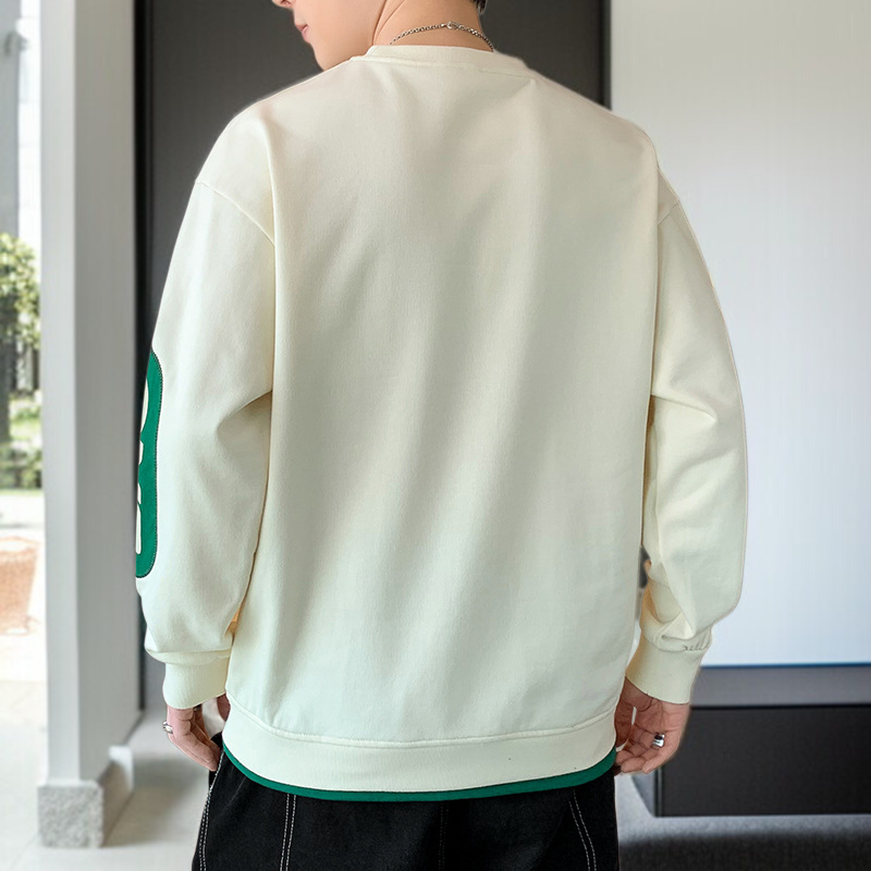 メンズ秋冬ニット中わたスウェット全体画像