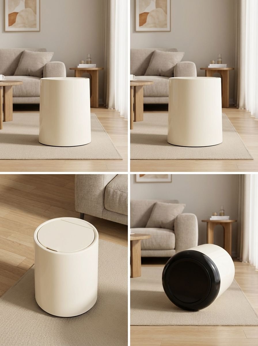 ถังขยะจัดระเบียบห้องนั่งเล่น