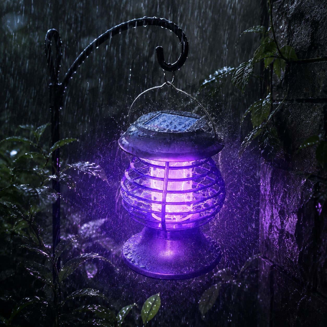 Tragbare solarbetriebene Garten-Mückenlampe, hängbare Außenleuchte
