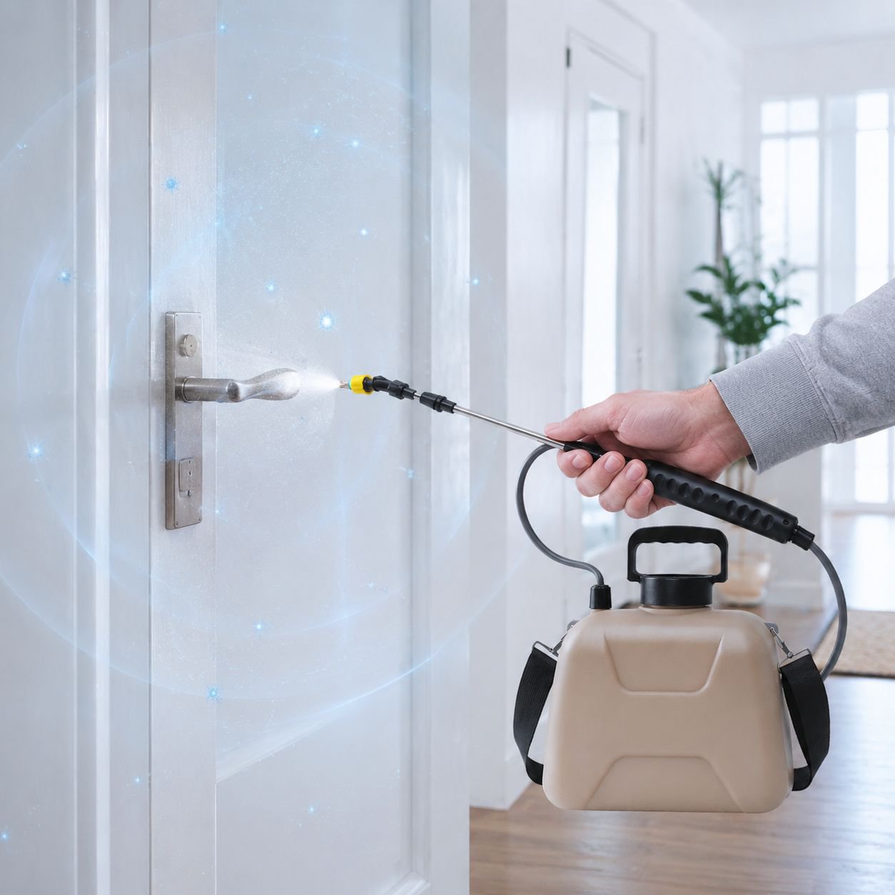 Portable electric spray pot spraying plants