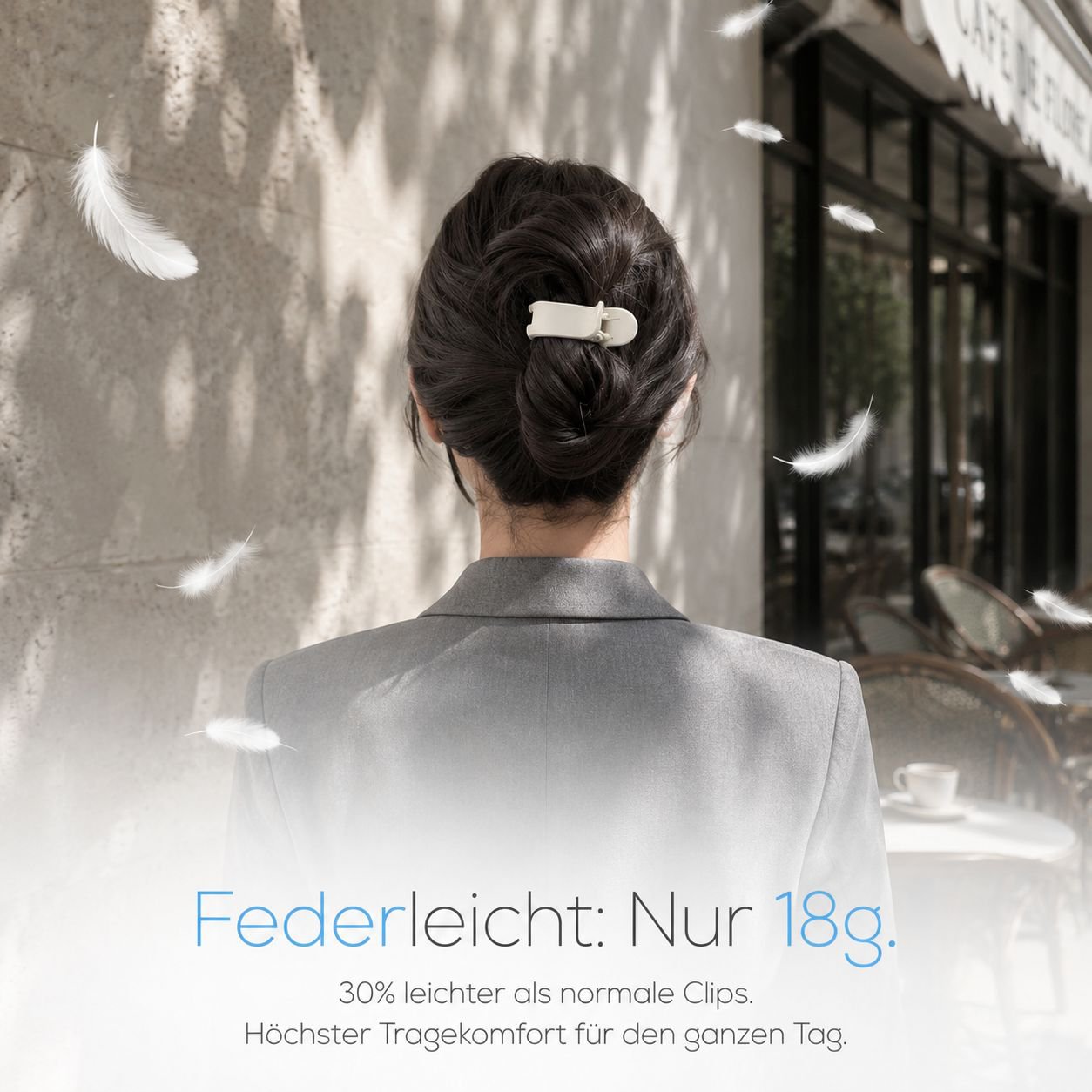 Elegante und künstlerische Haarklammer, speziell für Nackenknoten