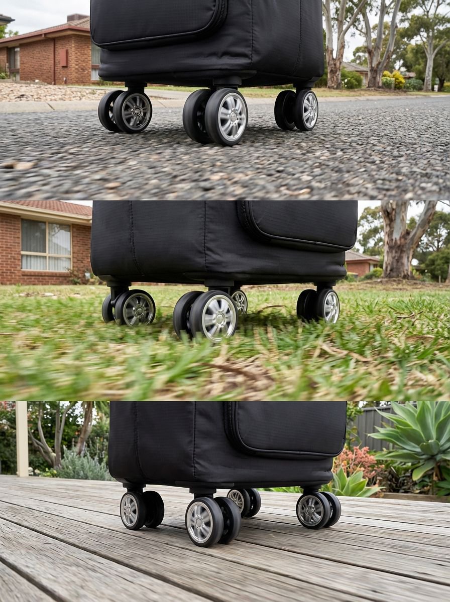 Praktischer Einkaufstrolley mit großen Rädern