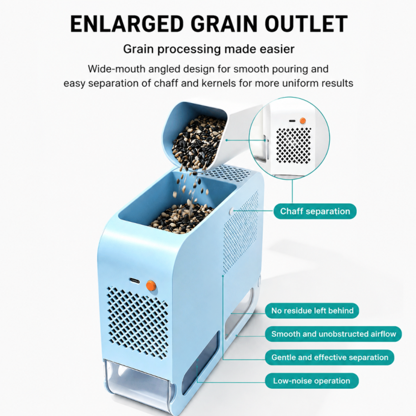 Bird food huller, parrot feed, bird food hull separator, huller blower, sieve for mixed feed, bird s