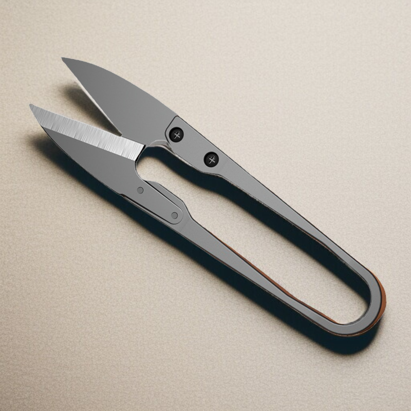 블랙 핸드메이드 바느질 전용 U자 가위 정면 이미지