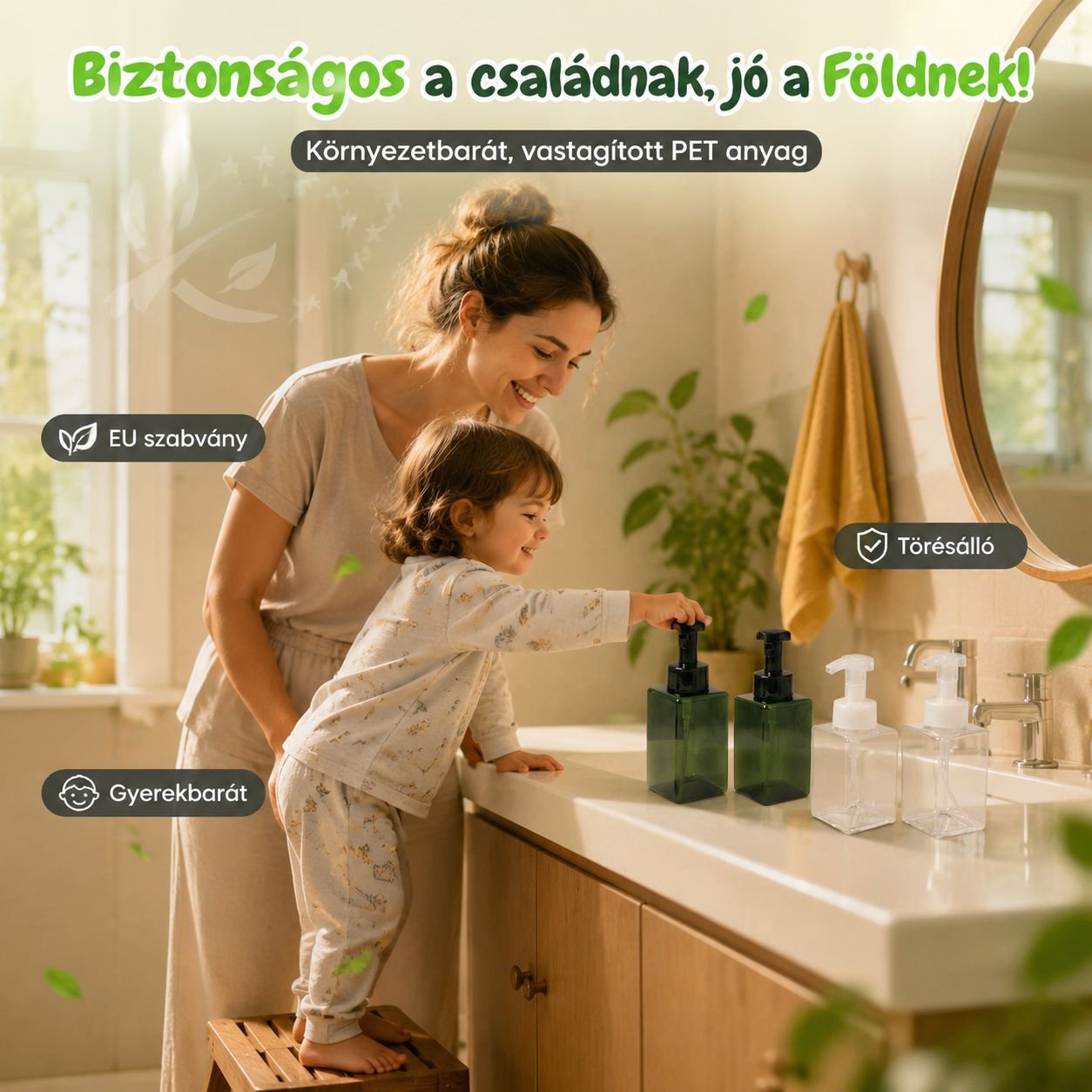 Habos kézmosó adagoló palack
