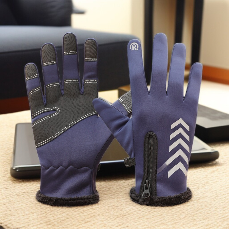 ジッパー付き、ほつれた、矢印型の撥水手袋