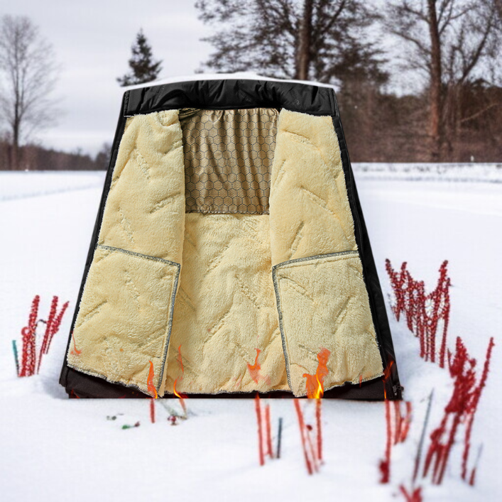 그래핀 캐시미어 남성 겨울 하이넥 후드 패딩 코트 전면 모습