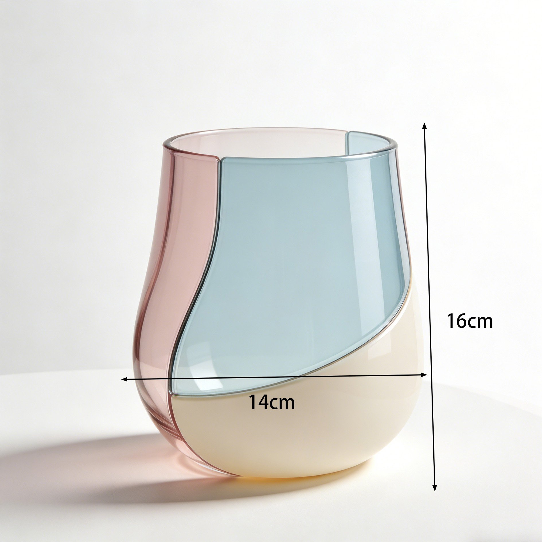 Elegant glass cups set in modern home setting