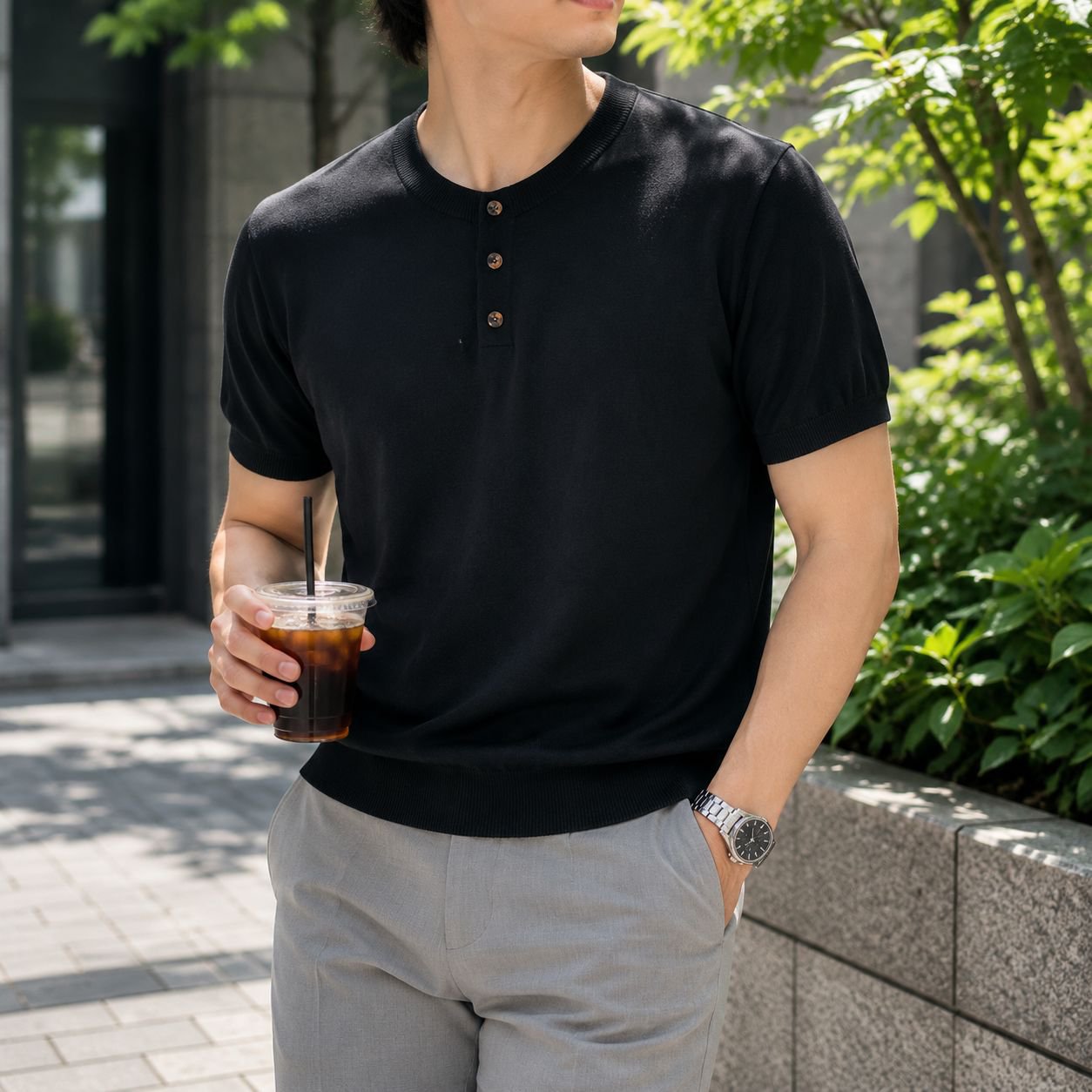 メンズファッションプリント半袖Tシャツ