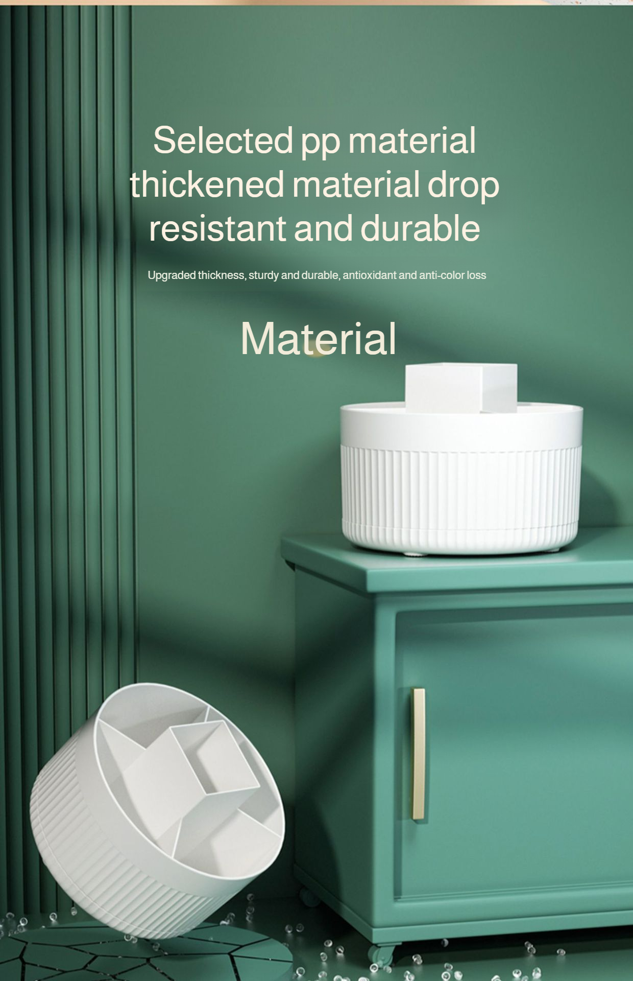 Stylish desktop organizer for cosmetics and accessories