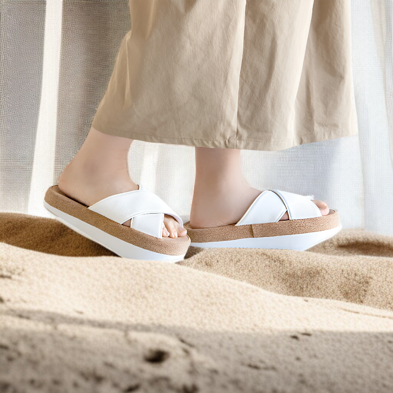 体幹を整えるスリッパの着用イメージ