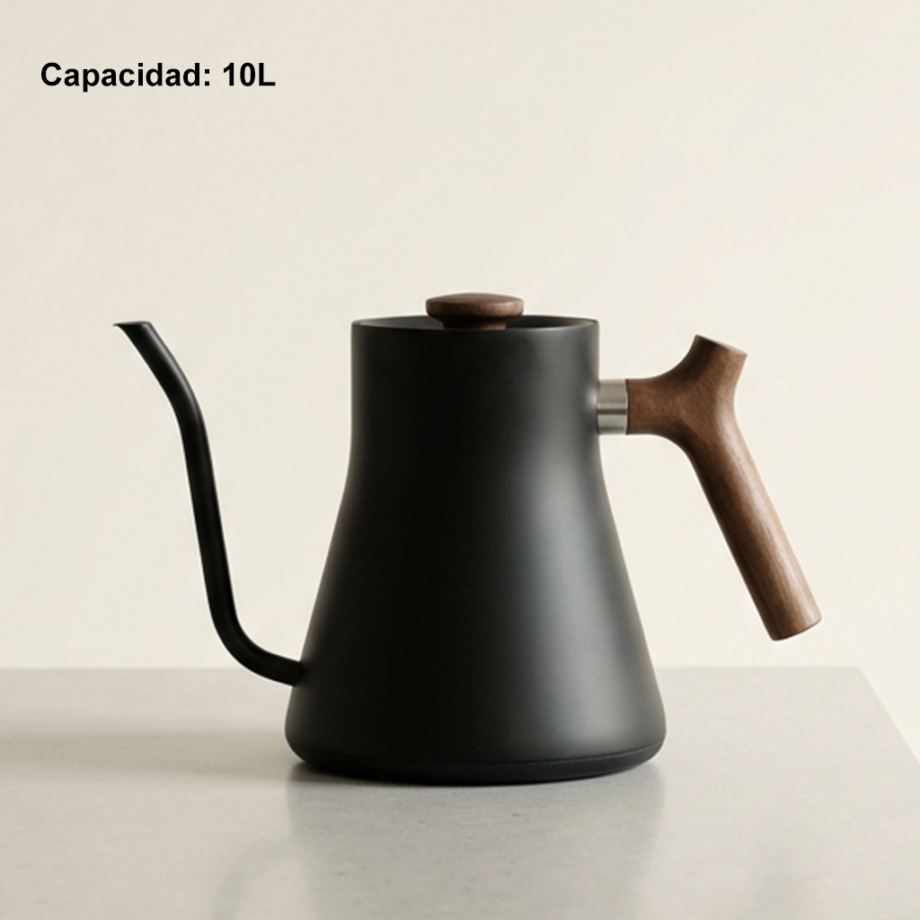 Detalle del asa ergonómica del hervidor manual