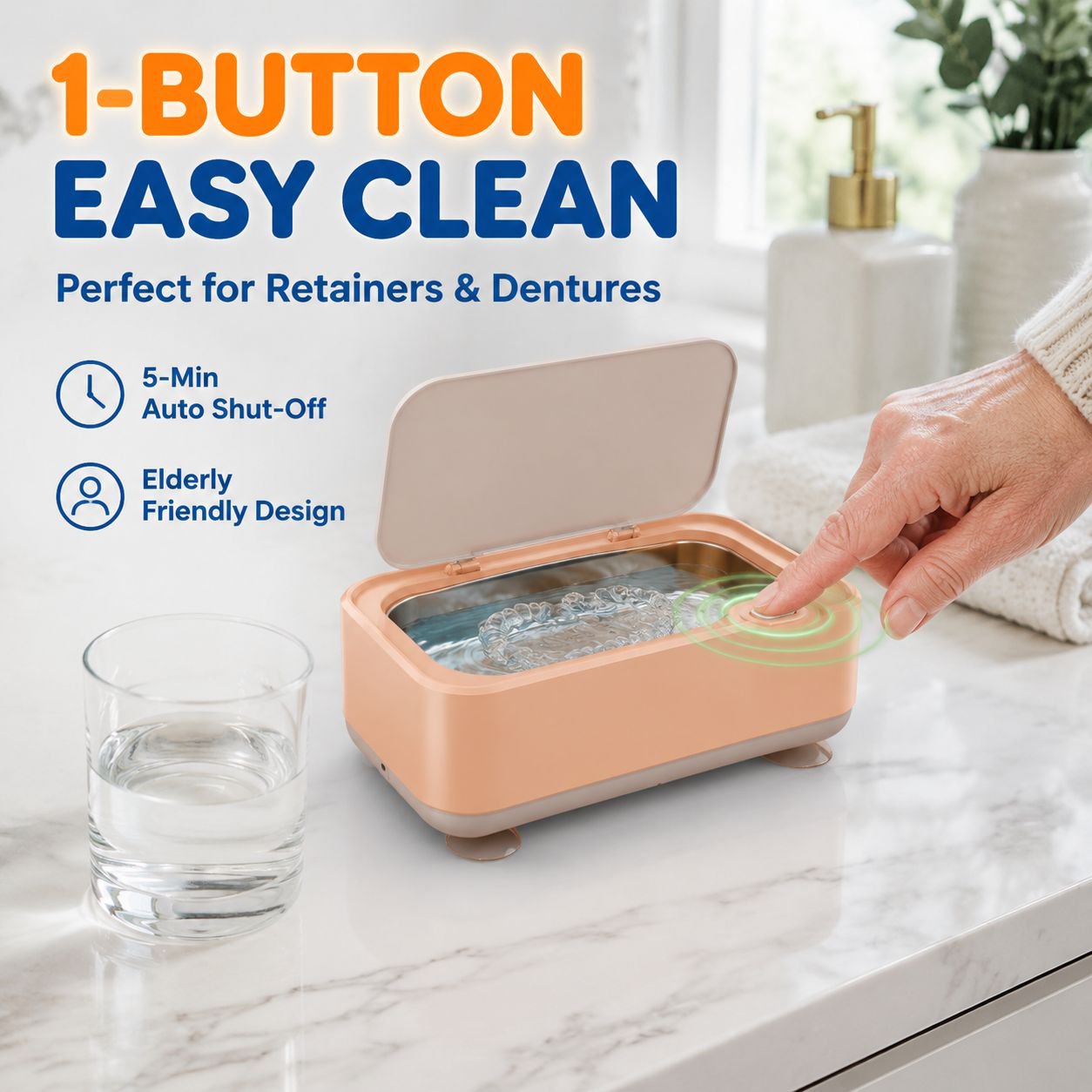 Multi-function Ultrasonic Cleaning Device (for Glasses and Teeth)