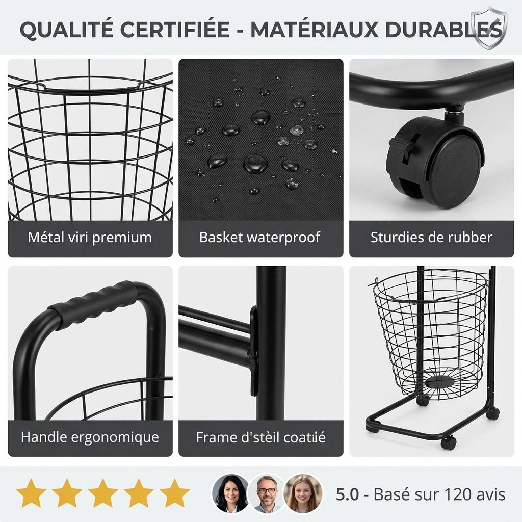 Panier à linge portable