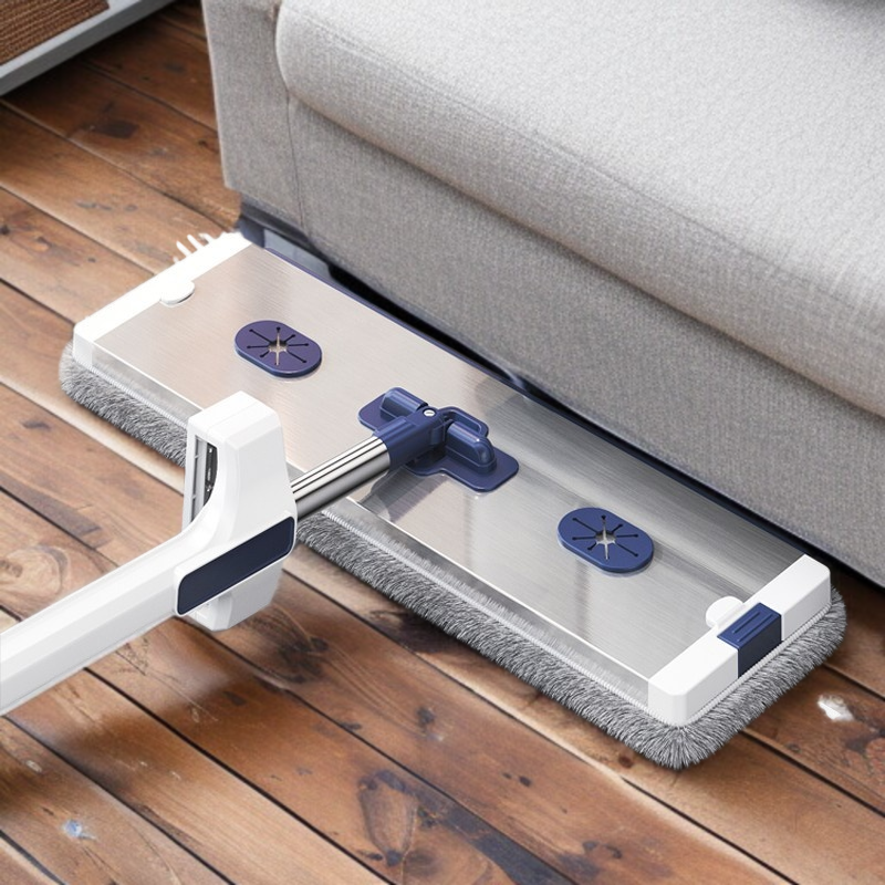 家庭用フラットモップ 省力化レイジー大型パネルアルミ合金ハンドフリーモップ