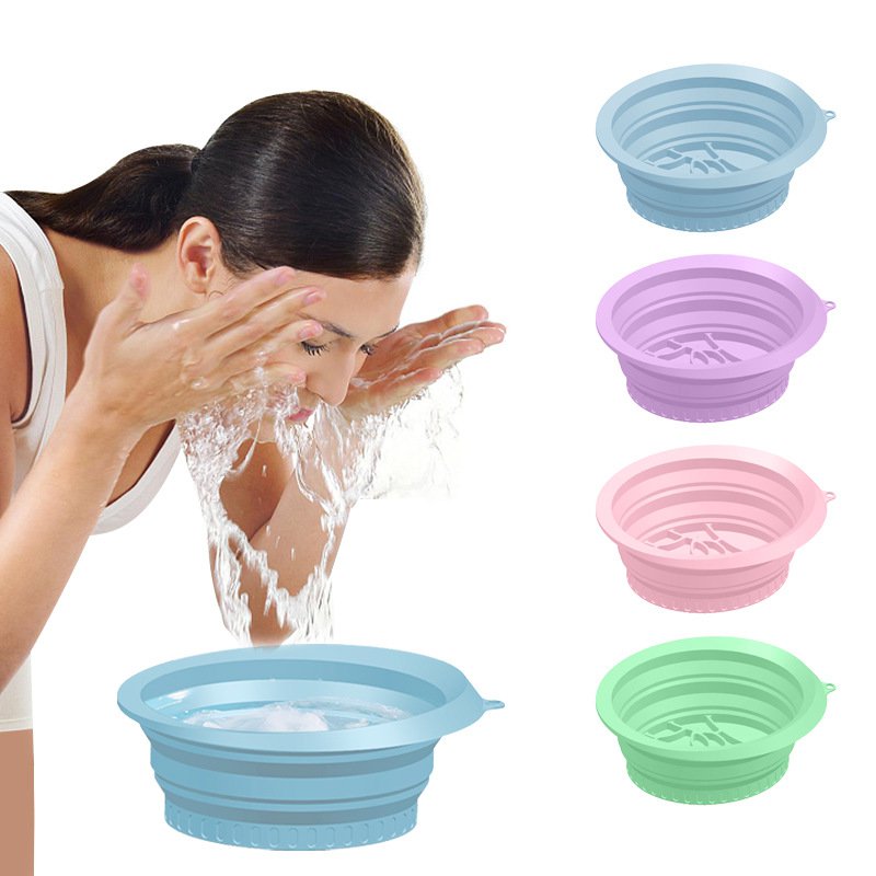 Portable Washbasin Washbasin Folding Silicone Outdoor Household