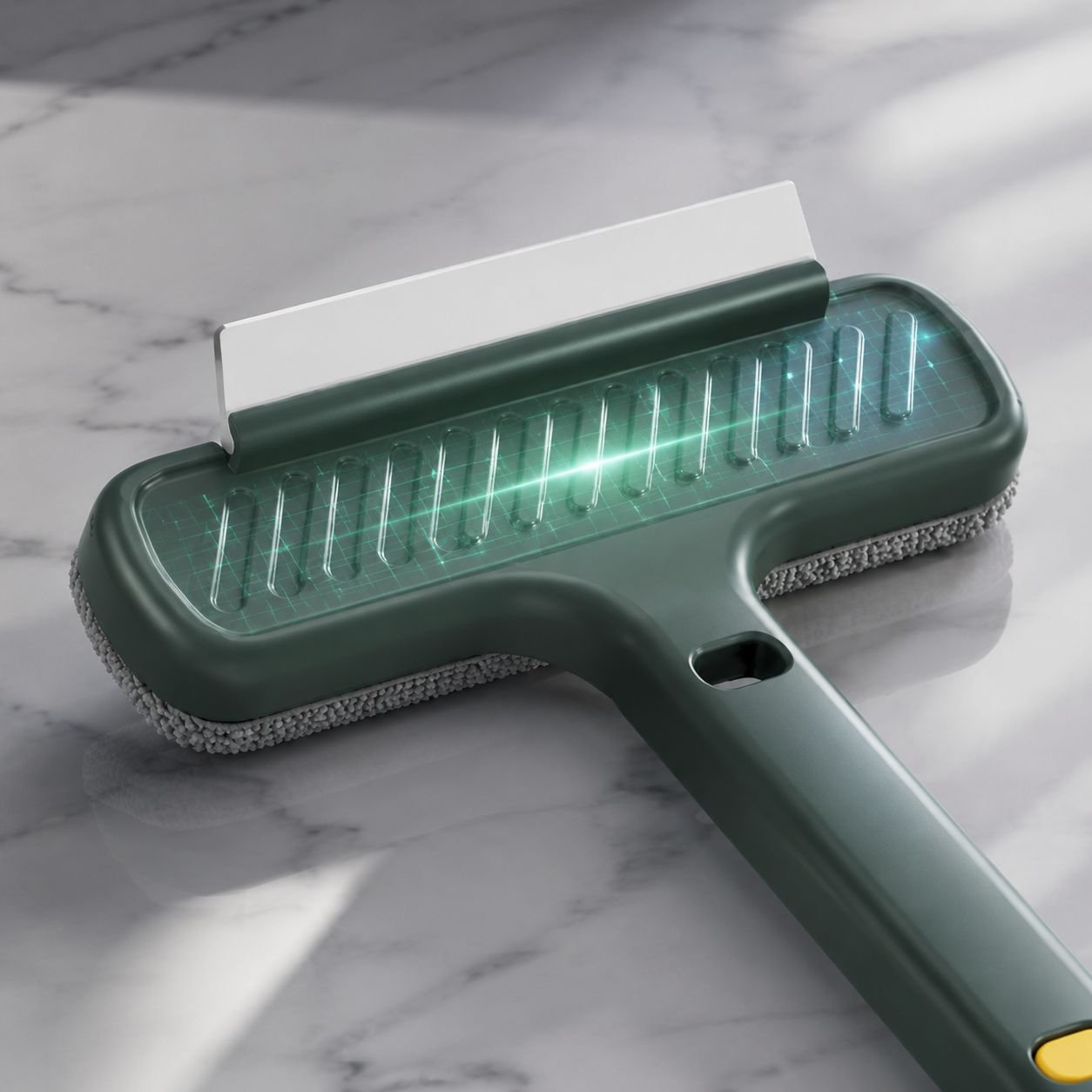 Close-up of brush bristles for screen cleaning