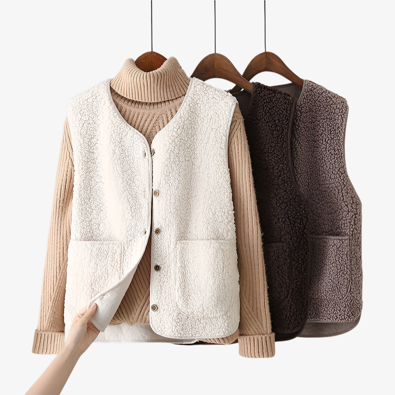 ショート丈ファーベストのサイドビュー