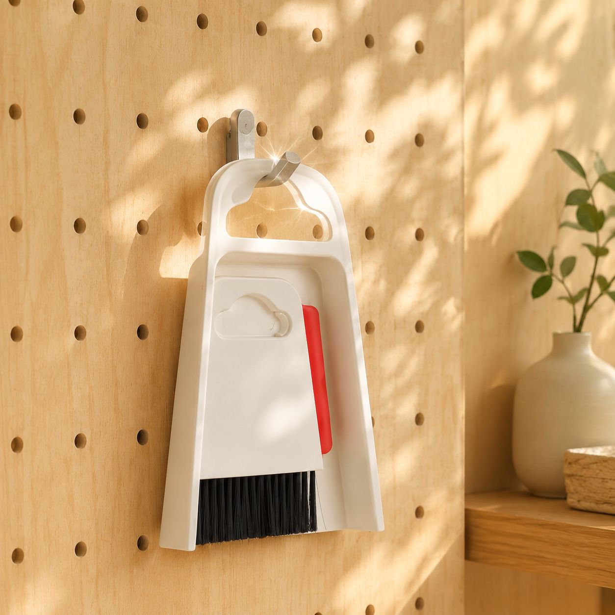 Lightweight broom and dustpan for quick cleanups