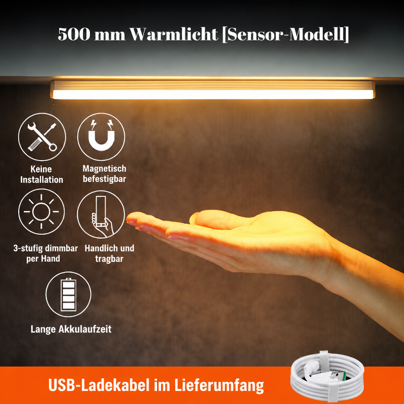 Intelligente LED-Nachtleuchte mit Bewegungserkennung, Magnetstreifen und kabelloser Funktion