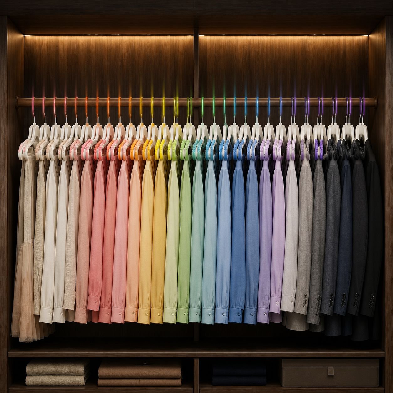 Colorful Non-Slip Plastic Hanger, Household Dual-Use Clothes Organizer