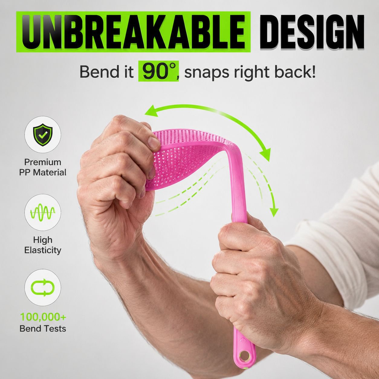 Durable Plastic Fly Swatter with Extended Handle for Home Use