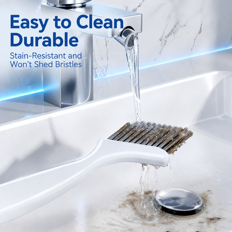 2-in-1 V-shaped brush head for cleaning narrow gaps